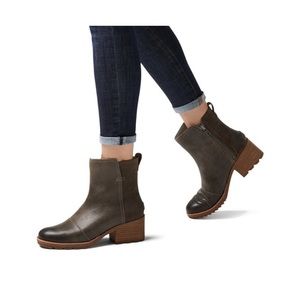 Sorel Women's Cate Boot Waterproof Leather Rain Bootie Size 7M Brown NL3381-245